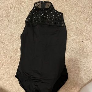 Motionwear Dance Leotard Mesh Sparkle High Neck